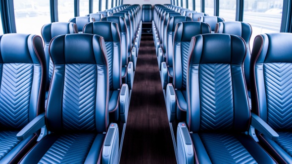 50 passenger charter bus inside harrisburg